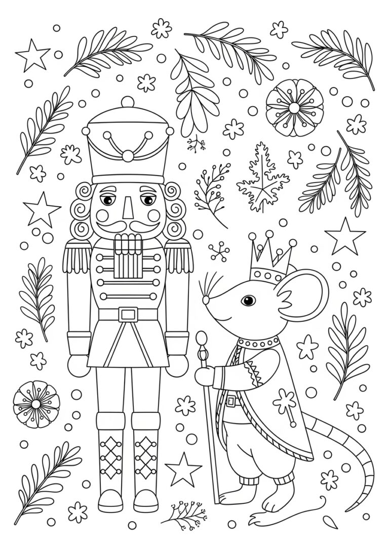 Downloadable PDF Nutcracker Coloring Page
