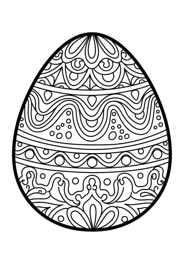 Easter Egg Ornament Coloring Page