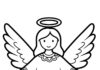 Easy Angel Coloring Page
