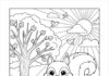 Easy Fall Coloring Page