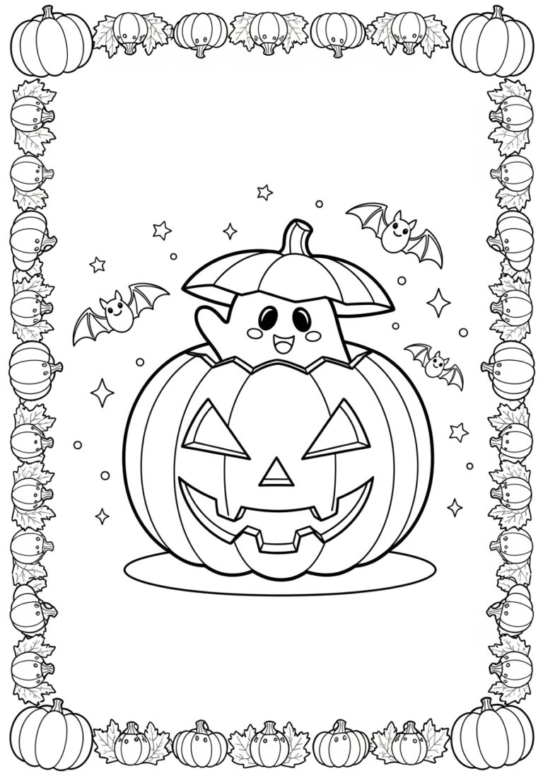 Easy Halloween Coloring Page Easy Halloween Coloring Page