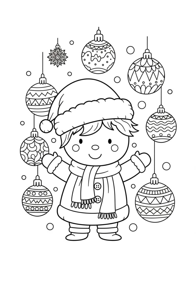 Easy Holiday Coloring Page Easy Holiday Coloring Page