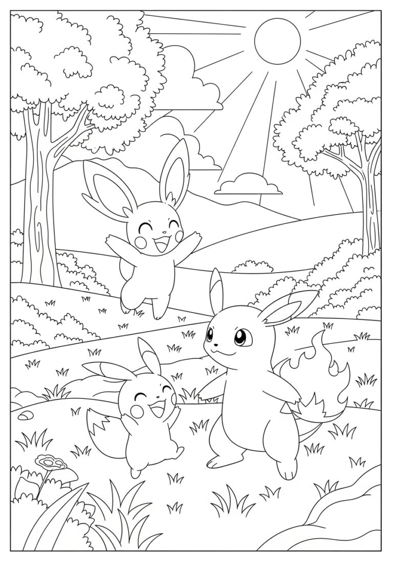Easy Pokemon Coloring Page to Print Out and Color Easy Pokemon Coloring Page to Print Out and Color