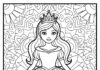 Easy Princess Coloring Page