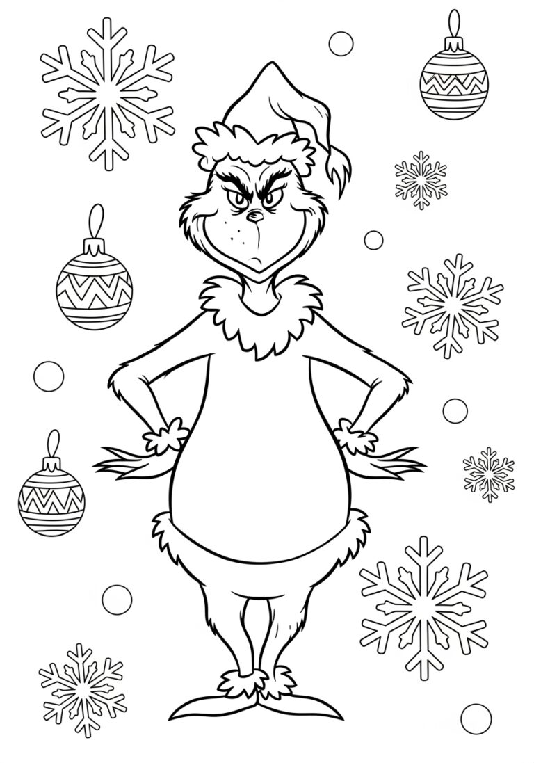 Easy The Grinch Coloring Page