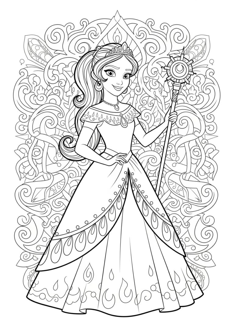 Elena of Avalor Image Printable Coloring Page Elena of Avalor Image Printable Coloring Page