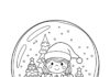 Elf Workshop Snow Globe Coloring Page