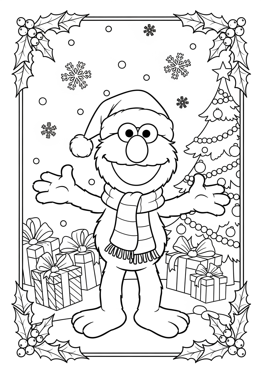 Elmo Christmas Coloring Pages Printable Festive Fun Elmo Christmas Coloring Pages Printable Festive Fun