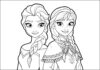 Elsa and Anna Image for Coloring