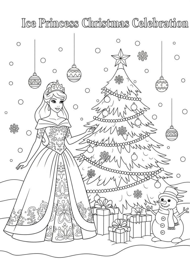 Elsa Christmas Coloring Page Elsa Christmas Coloring Page