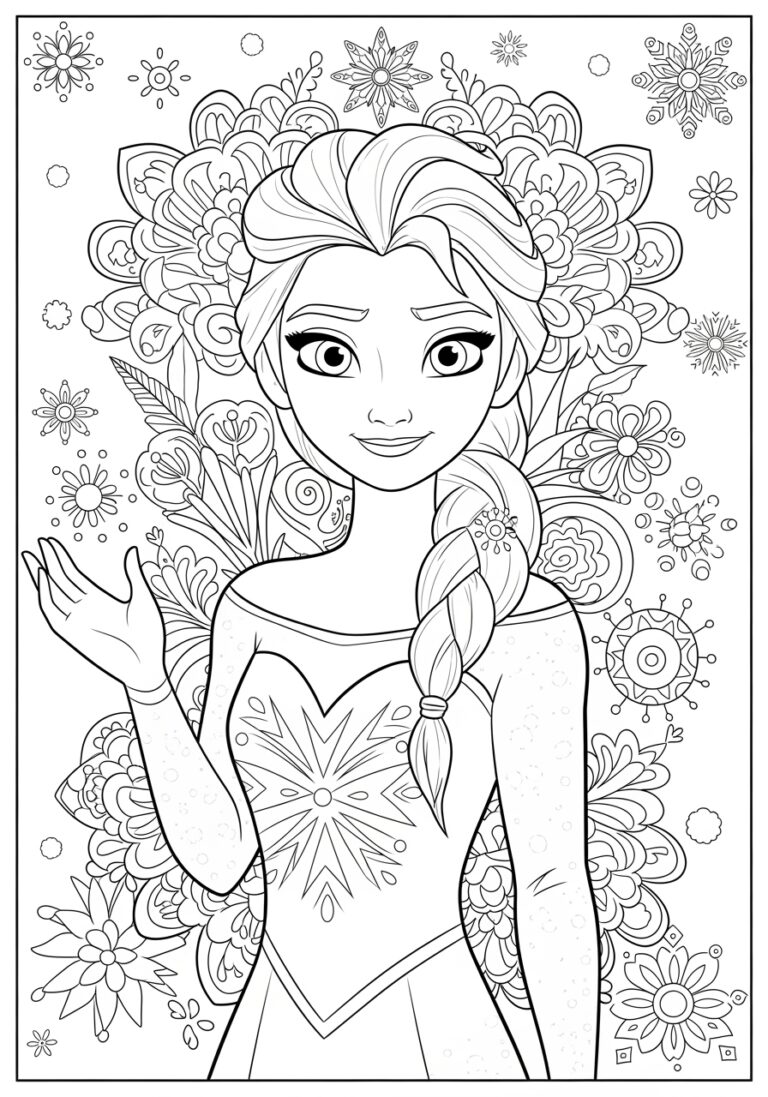 Elsa Color Sheet