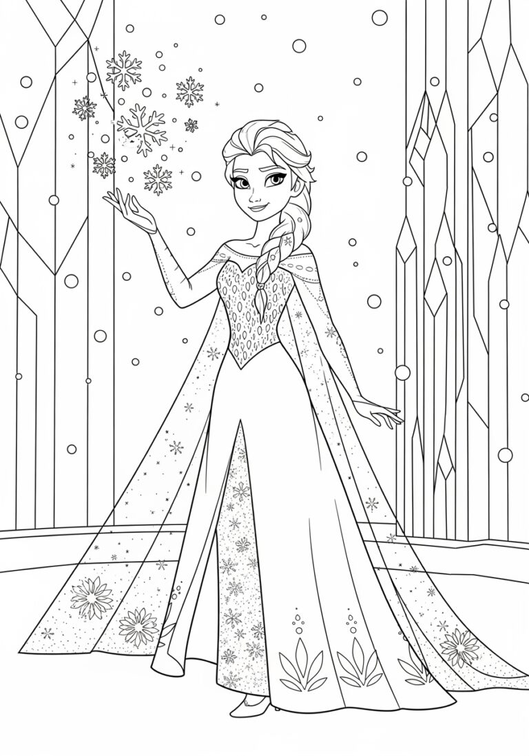Elsa Coloring Worksheet Elsa Coloring Worksheet