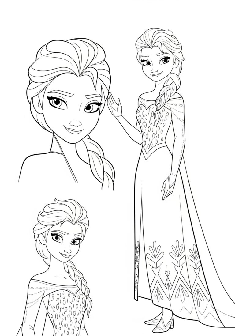 Elsa Colouring Image