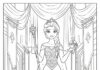 Elsa Coronation Coloring Page: Printable Fun for Kids