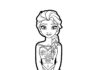 Elsa Dress Coloring Page