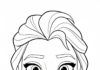 Elsa Face Coloring Page