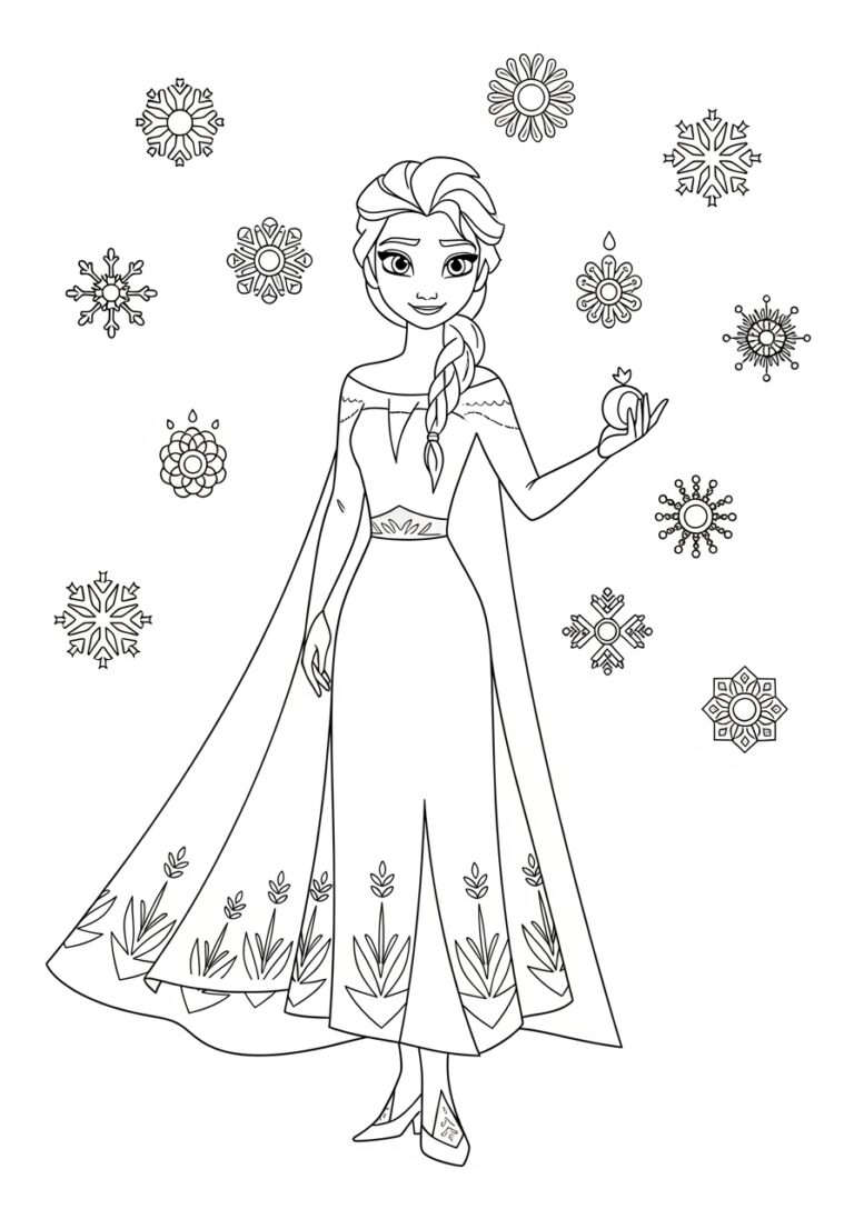 Elsa Frozen 1 Coloring Page Elsa Frozen 1 Coloring Page
