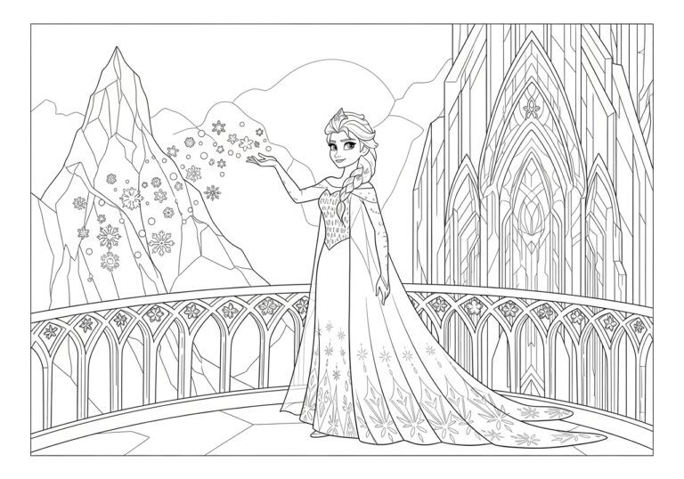 Elsa Let It Go Coloring Page