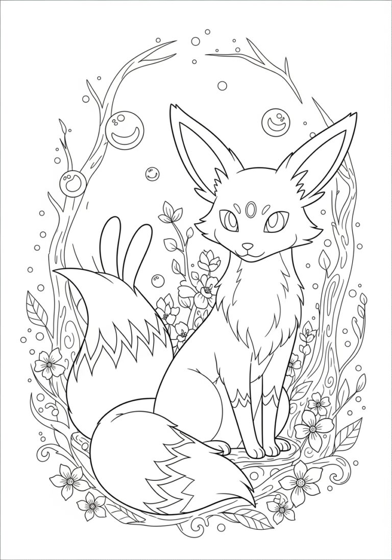 Espeon Colouring Page to Print Out and Color Espeon Colouring Page to Print Out and Color