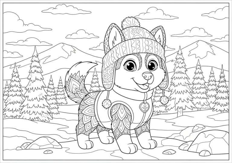 Everest Coloring Page to Print and Color