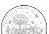 Fairy Garden Snow Globe Coloring Page