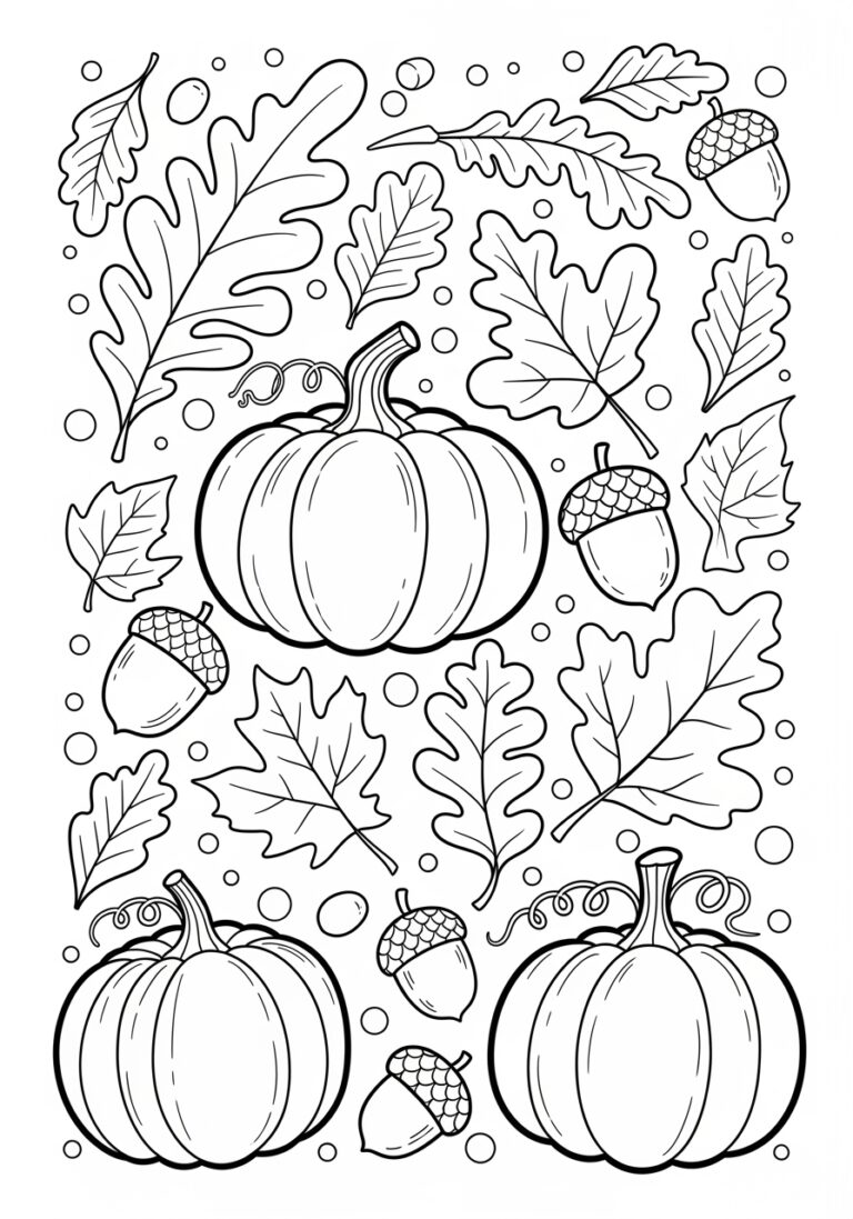 Fall Color Worksheet to Print and Color Fall Color Worksheet to Print and Color