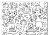 Fall Coloring Activity for Preschoolers