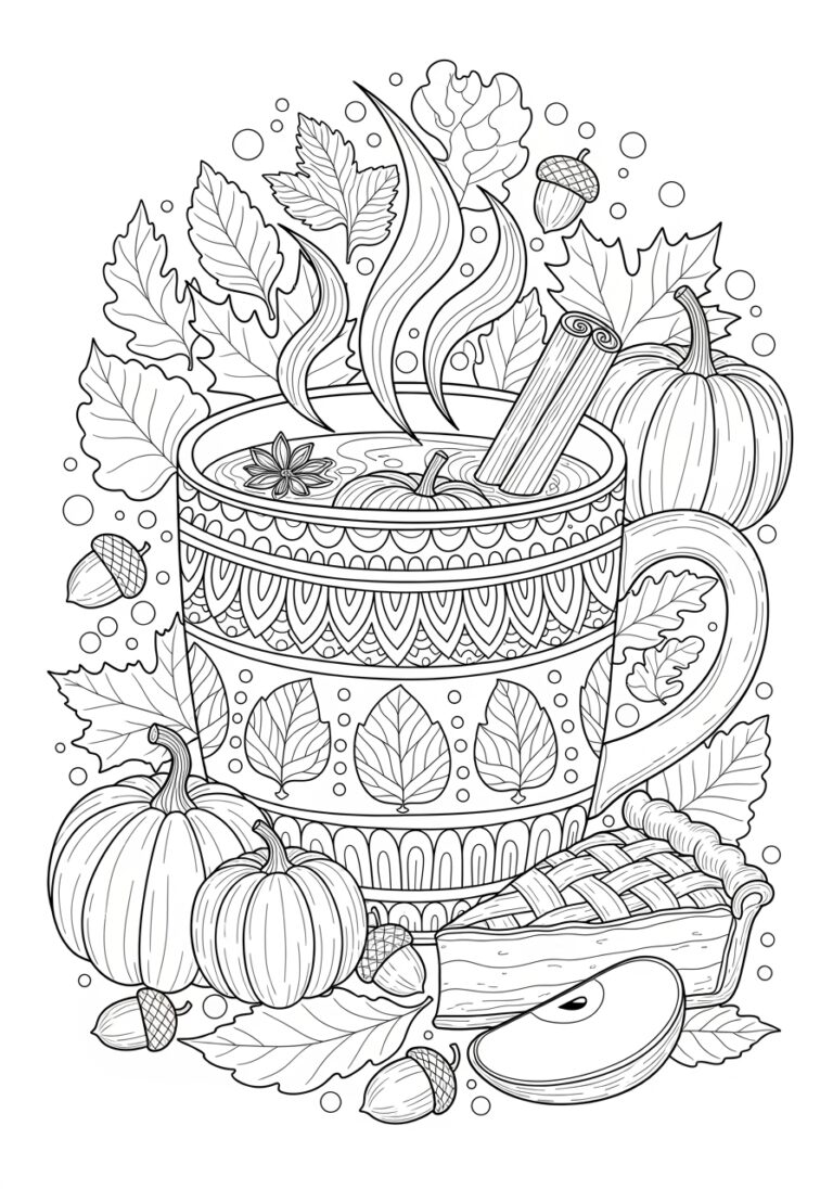 Fall Coloring Page for Teens Fall Coloring Page for Teens