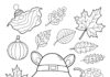 Fall Coloring Sheet for Preschool