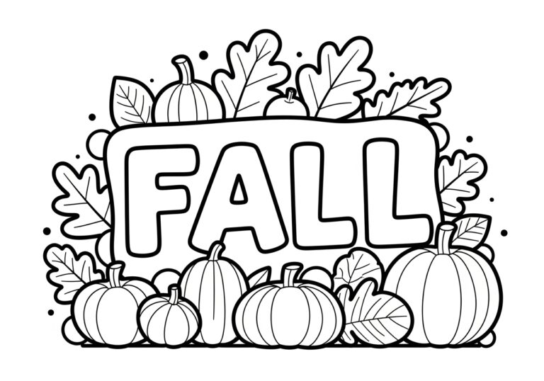 Fall Doodle Coloring Page Fall Doodle Coloring Page