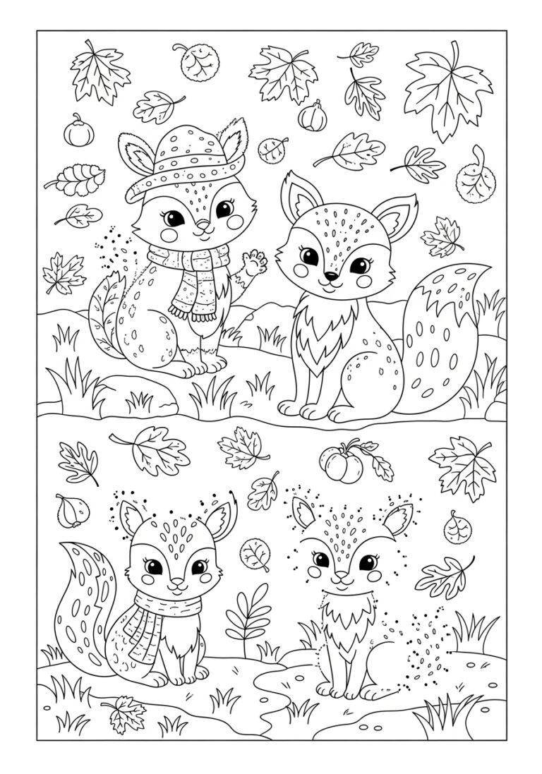 Fall Dot Art Printable Fall Dot Art Printable
