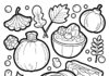 Fall Food Coloring Page to Print Out and Color