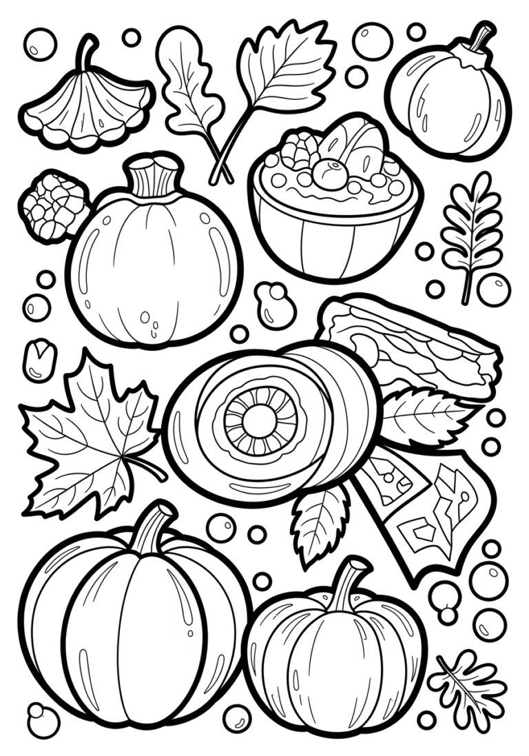 Fall Food Coloring Page to Print Out and Color Fall Food Coloring Page to Print Out and Color