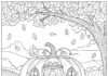 Fall Themed Coloring Sheet to Print Out and Color