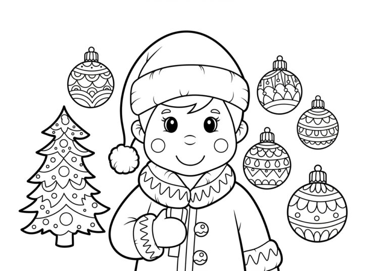 Festive Coloring Page