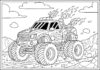 Fire Monster Truck Picture to Print Out and Color