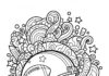Football Helmet Ornament Coloring Page