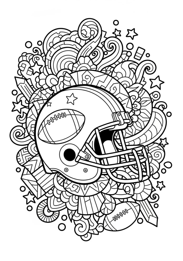 Football Helmet Ornament Coloring Page Football Helmet Ornament Coloring Page
