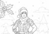 Fortnite Christmas Coloring Page