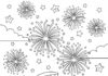 Fourth of July Fireworks Rudolph Coloring Page