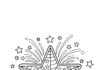 Fourth of July Star Ornament Coloring Page