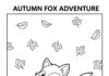 Fox Fall Coloring Page