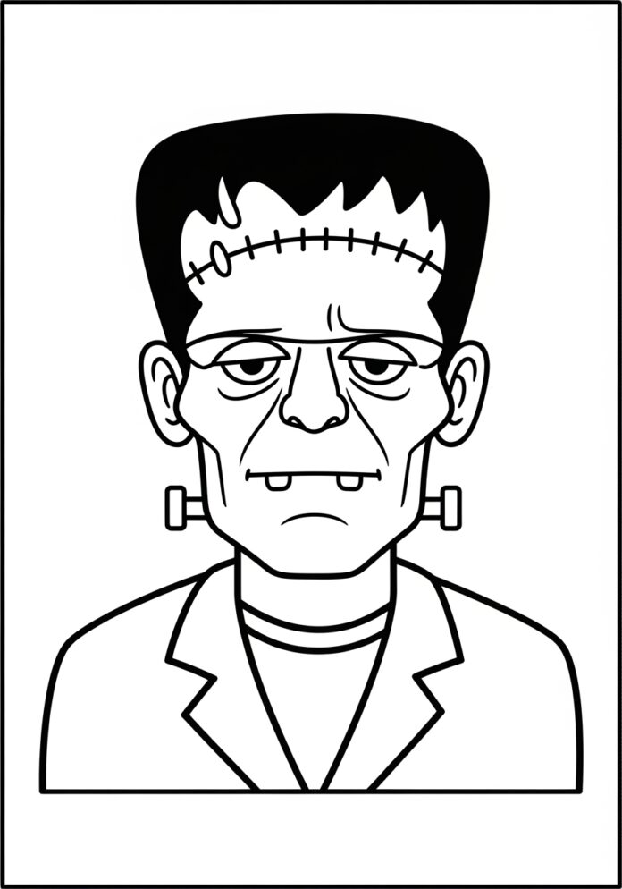 Frankenstein Coloring Page for Kids - Printable & Fun