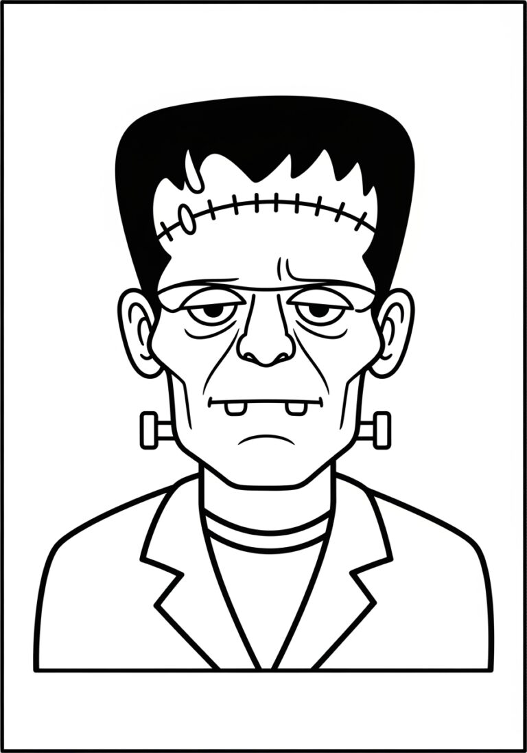 Frankenstein Coloring Page to Print and Color