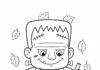 Frankenstein Pumpkin Carving Coloring Page
