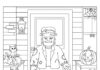 Frankenstein Trick or Treat Coloring Page
