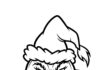 Free Grinch Outline Coloring Page