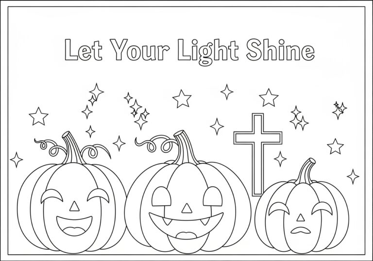Free Printable Christian Halloween Coloring Page Free Printable Christian Halloween Coloring Page