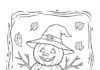 Free Printable Fall and Halloween Coloring Page
