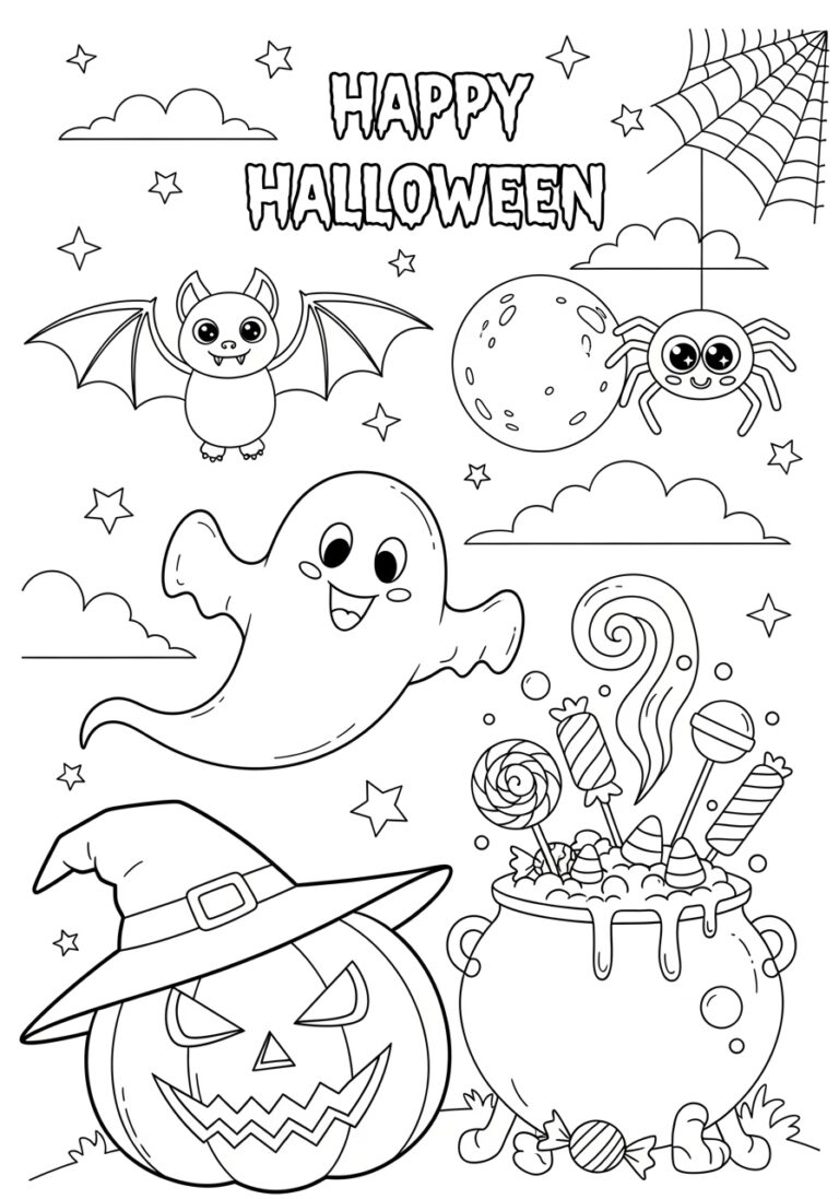 Free Printable Halloween Coloring Page and Activities Free Printable Halloween Coloring Page and Activities